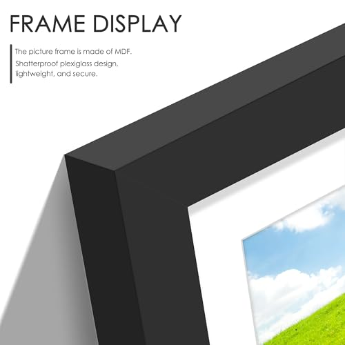 DUENPY 4 Pack 8x16 Collage Frame For 3 5x7 Photos Black - color: Black, size: 8x16（5x7 opening）-4 Pack