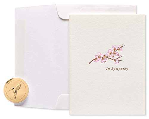 Papyrus Blank Sympathy Card (Floral Branch) - color: Floral Branch