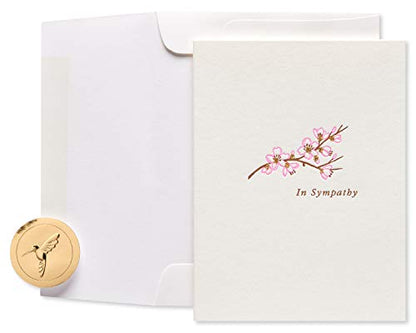 Papyrus Blank Sympathy Card (Floral Branch) - color: Floral Branch