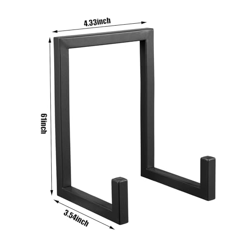 2 Pcs Large Plate Stands for Display Metal Frame Holder, Black, 6 Inch - color: Black, size: 6 Inch