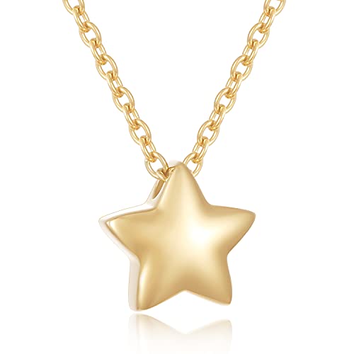 Little Star Cremation Urn Neckalce Small Charm Keepsake Ashes Holder Memorial Jewelry Urn Necklace for Ashes Cremation Jewelry - color: Gold