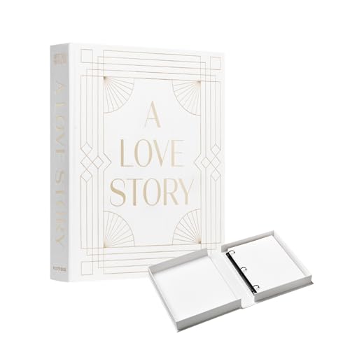 Printworks A Love Story Wedding Album, White & Gold - 30-Page Keepsake - color: White and Gold