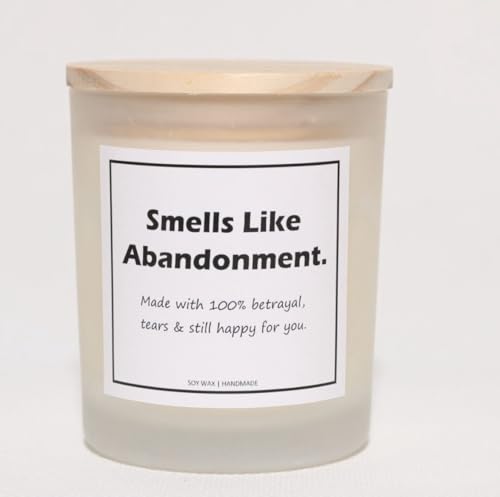 Smells Like Abandonment Candle - Coworker Leaving Gifts for Women Men, Retirement, Farewell, Going Away, Moving Away, Goodbye Gifts for Nurse Teacher Boss Coworkers - color: Smells Like Abandonment