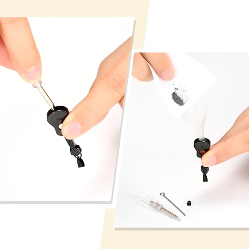 Oinsi Guitar Urn Necklace for Ashes Cremation Pendants Jewelry Ashes Holder Memorial Urn Necklace Cremation Jewelry for Human with Filling Kits - color: Black