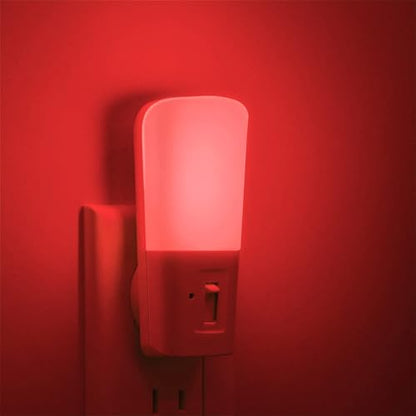 LOHAS-LED Red Light Night Light Plug in, Dimmable LED Night Lights 2 Pack | Dusk to Dawn Sensor, Sleep Aid Red, 0-80LM Adjustable Brightness Red Nightlight for Nursery Kids Room Hallway Kitchen Gift - color: Red