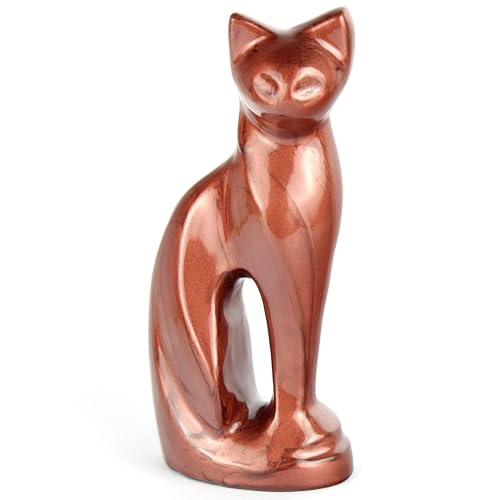 Cat Urns for Ashes - Pet Memorial Cat Urn Cat Memorial Gift, Pet Urn for Cat Ashes Keepsake Pet urns for Cats Ashes, Pet Ashes Urn, Pet Cremation Urn (Brown) - color: Brown