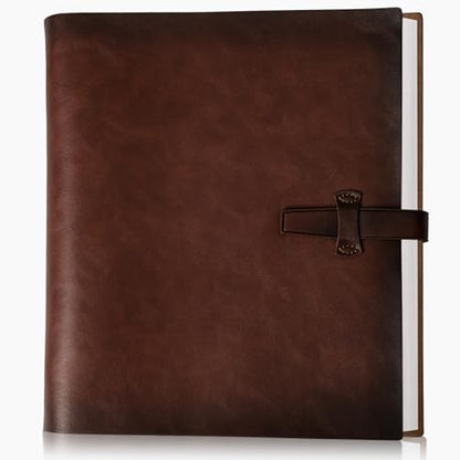 Photo Album 4x6 300 Photos, Genuine Leather Photo Albums with Writing Space with 30 Writing Paper, Travel Family Wedding Kids Graduation Ultrasound Baby Picture Album Scrapbook Photo Album (Simple) - color: Simple