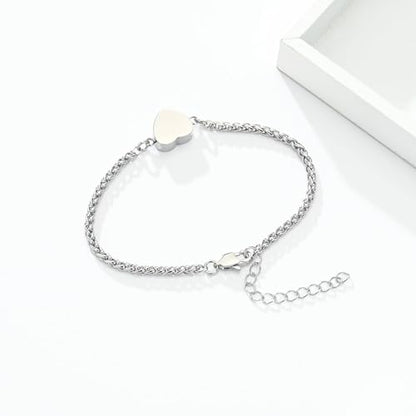 zeqingjw Cremation Heart Urn Bracelet for Pets Ashes Pet Paw Print Bangle for Dog Cat Ashes Stainless Steel Memorial Keepsake Urn Jewelry - color: Customize