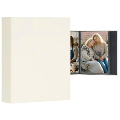 Vienrose 4x6 Gift Photo Album 52 Pockets DIY Custom Cover Beige | fabric cover, acid free pages, gifting themed crystal stickers, family friends weddings gift, small photo book - color: Gift Edition, size: 52 Pockets