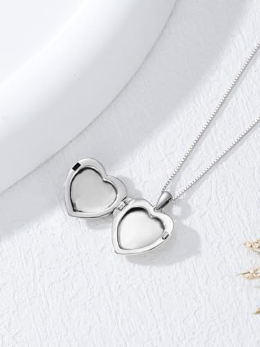Dorunmo Locket Necklace 925 Sterling Silver Pictures Photo Keep Someone Near to You Custom Lockets Mother's Day Jewelry Personalized Photo Locket Gifts - color: A-Rose-Celtic, style: Locket Only