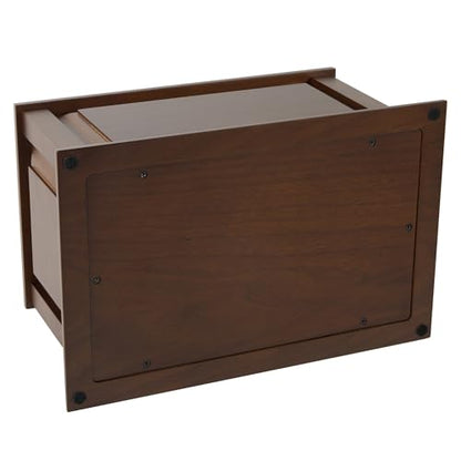 Handcrafted Large Wooden Cremation Urn Box for Adult Human Ashes - color: Light Black, size: X-Large