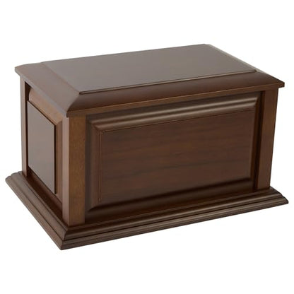 Handcrafted Large Wooden Cremation Urn Box for Adult Human Ashes - color: Light Black, size: Large