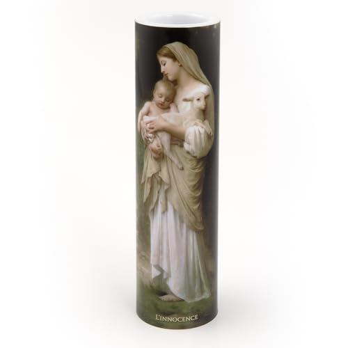 L'Innocence. LED Flameless Devotion Prayer Candle, Religious Gift, 6 Hour Timer for More Hours of Enjoyment and Devotion! Dimensions 8.1875" x 2.375"