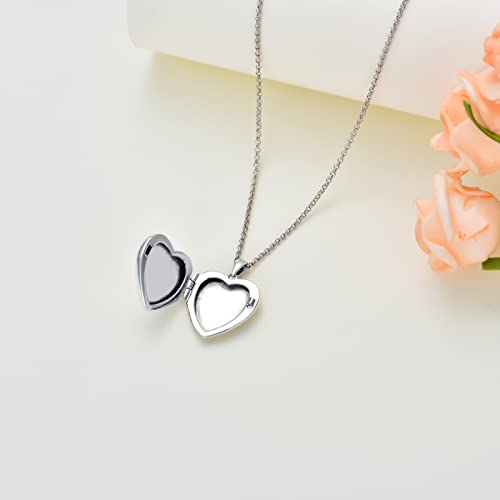 Dorunmo Locket Necklace 925 Sterling Silver Pictures Photo Keep Someone Near to You Custom Lockets Mother's Day Jewelry Personalized Photo Locket Gifts - color: B-Sunflower, style: Locket Only