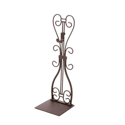 Fireplace Mantel Wreath Hanger, Adjustable Height Christmas Wreath Stand | Elegant Telescoping Artificial Wreath Hook, Padded, Durable Cast Iron