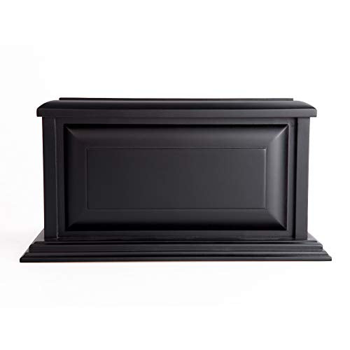 MAKEY'S Wood Urn, Professional Wooden Urns for Human Ashes Adult,Cremation Urns - size: black