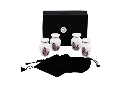 Pink Rose Humming Bird Adult Cremation Urns for Human Ashes - Decorative Urn, Ashes Urn & Male,Urns for Ashes Men & Women,Funeral Urn (Butterfly Humming Bird, KS4) - color: Butterfly Humming Bird, size: KS4