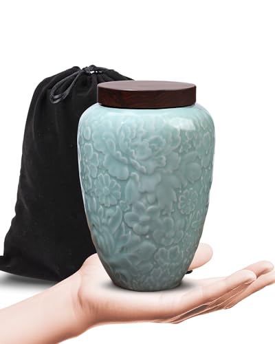 Medium Urns for Human Ashes Adult Female and Male - color: Medium-turquoise, size: Medium