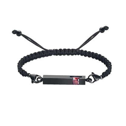 Harbeingt Adjustable Urn Bracelet for Ashes for Women Cremation Jewelry - color: Black Red