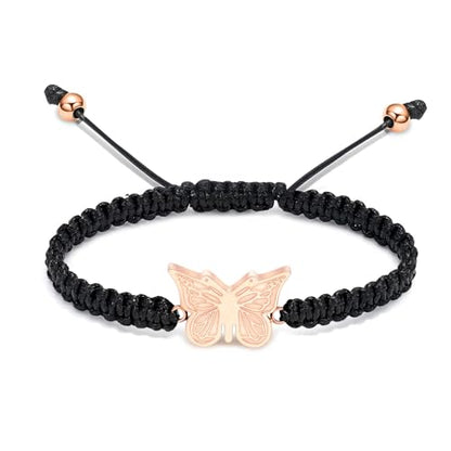 zeqingjw Butterfly Urn Bracelet for Ashes for Women Men - color: Rose Gold