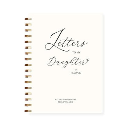 Letters to Heaven Notebook Journal 5.5x8.3, Grief Journal for Women, Memorial Sentimental Gifts, Sympathy Gifts for Loss of Loved One, Spiral Hardcover Notebook(Daughter) - color: Daughter
