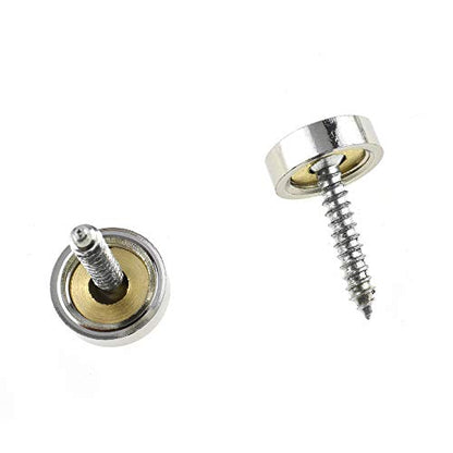 Hahiyo 16mm Diameter Mirror Screws Brushed Stainless Steel Solid Easy Install Brass Washer Decorative Caps Fasteners Nails 8 Pairs for Bathroom Mirrors Panels Kitchen Ceiling Arts Crafts - size: 16mm-8sets