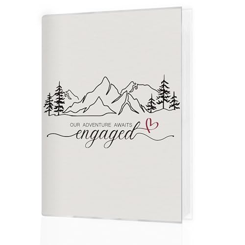 Engagement Gifts Photo Album 4x6, Engagement Wedding Gifts for Couples Newly Engaged, Our Adventure Awaits Engaged Small Memory Photo Album Book for 18 Pockets Hold 36 Pictures - color: Our adventure