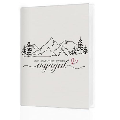 Engagement Gifts Photo Album 4x6, Engagement Wedding Gifts for Couples Newly Engaged, Our Adventure Awaits Engaged Small Memory Photo Album Book for 18 Pockets Hold 36 Pictures - color: Our adventure