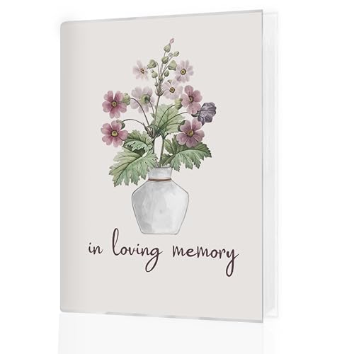 Memorial Photo Album 4x6 18 Pockets Photos, Sympathy Gifts for Loss of Loved One Mother Father, Bereavement Gifts, in Loving Memory Small Mini Photo Album Hold 36 Pictures Book - color: In Loving Memory