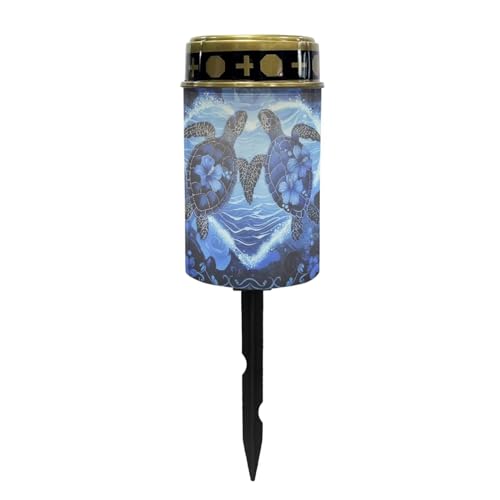 Sea Turtle Solar Stake Lights Multipurpose Memorial Cemetery Decorations Solar Powered Lights Landscape Lights Solar Walkway Lights for Outside Patio Yard Pathway - color: Sea Turtle