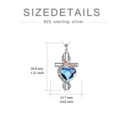 WINNICACA Silver Cremation Urn Necklaces for Ashes of Loved Ones - style: Urn Necklace for Mother