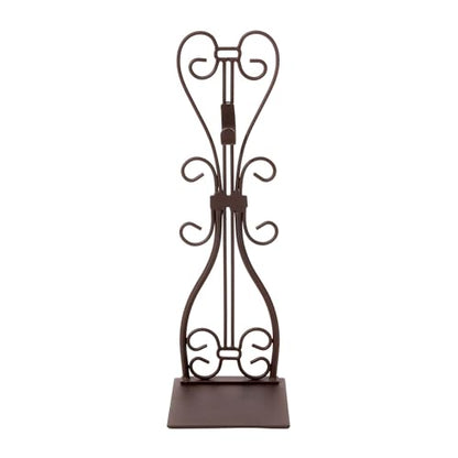 Fireplace Mantel Wreath Hanger, Adjustable Height Christmas Wreath Stand | Elegant Telescoping Artificial Wreath Hook, Padded, Durable Cast Iron