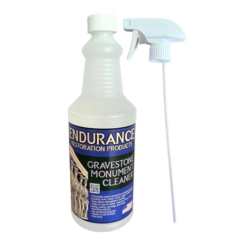 Endurance Gravestone & Monument Cleaner - 1 Quart (Spray Bottle)