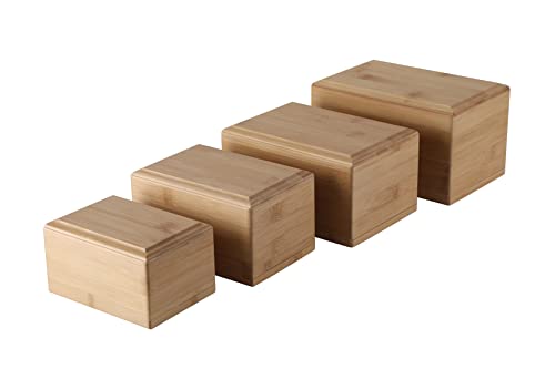 Silicute Medium Bamboo Pet Urns for Dog Ashes, Bamboo Wooden Pet Urn for Funerals and Memorials, Sturdy Wood Keepsake Memory Box