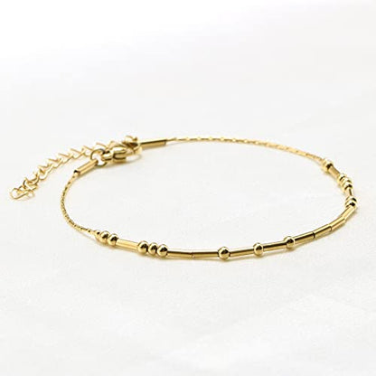 Best Friend Birthday Gifts Morse Code Bracelets For Women Mothers Day Birthday Christmas Gifts For Sister Daughter Grandmother Stainless Steel Jewelry Friendships Inspirational Gifts For Women - style: Gold: F*c* Cancer