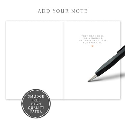 Hat Acrobat Miscarriage Sympathy Card with Envelope - Pregnancy Loss Card with Heartfelt Message Inside - Infant Loss Bereavement Gift for Grieving Mother - color: Forever Star