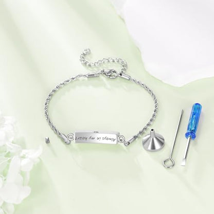 ONEFINITY Urn Bracelet for Ashes 925 Sterling Silver Abalone Shell Hummingbird/Dragonfly/Butterfly/Sunflower Cremation Jewelry for Ashes Keepsake Pendant Locket Bracelet for Women Mom - style: Turquoise Lotus