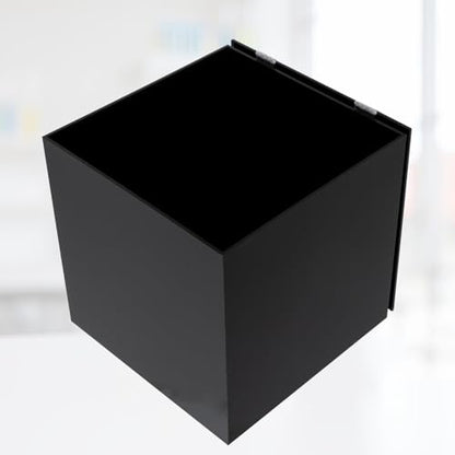 Acrylic Donation Box, 12" X 12" X 12" Ballot Suggestion Box with Lock & 2 Keys, Raffle Voting Box with Slot for School Conference Fundraising (Black) - color: Black, size: 12" X 12" X 12"