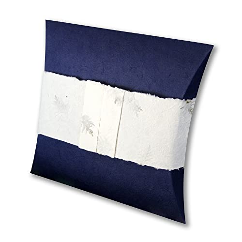 Journey Earthurn, Navy, Large 220 cu. Inch - Handcrafted from Sustainable, Biodegradable Paper for Water or Earth Burial.