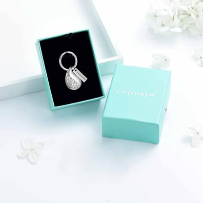 zeqingjw Cremation Jewelry Teardrop Urn Keychain for Ashes Tree of Life Urn Ashes Cremation Memorial Keepsake Keychain - color: Customize