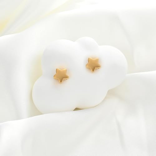 Small Star Urn Earrings for Ashes Cremation Earrings for Women Stainless Steel Cremation Jewelry Memorial Earring Keepsake Jewelry of Loved Ones with Fill Tool - color: Gold