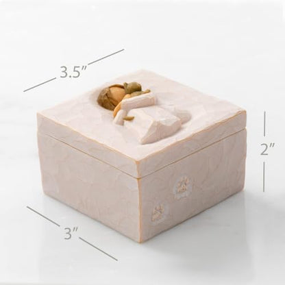 Willow Tree Comfort, sculpted hand-painted Keepsake Box | Pet-Themed Figure, Holds Small Treasures, Hidden Message Inside, Cast from a Susan Lordi Original Carving, Fitted Gift Box