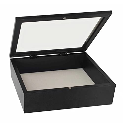 Muzilife 11x14 Shadow Box Wood Picture Frame, 2.16 Deep, Real Glass, Black - color: Black, size: 11x14