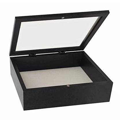Muzilife 11x14 Shadow Box Wood Picture Frame, 2.16 Deep, Real Glass, Black - color: Black, size: 11x14