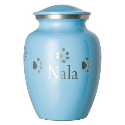 Ottillie Premier Lt Blue/Pewter/H Urn, up to 115lbs - color: Baby Blue, Horizontal Pewter Paws, size: Large