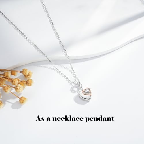 S925 Sterling Silver Urn Charm for Ashes for Women fit Pandora Bracelet and Necklace Jewelry, Memorial Keepsake Gifts Jewelry - style: heart urn charm