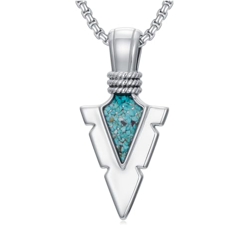 Arrowhead Necklace 925 Sterling Silver Arrow Pendant Necklace Jewelry Gifts for Men Women Lover - color: Silver-A06