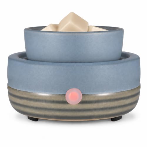 Ceramic Wax Melt Warmer,3-in-1 Electric Wax Warmer,Fragrance Wax Burner Candle Wax Warmer for Scented Wax and Home Decor, Thanksgiving Christmas Day Gifts for mom(Blue) - color: 03-blue
