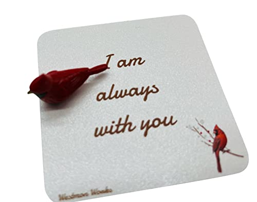 Cardinal Legend Pocket Charm Memorial Glass Token with Story Card