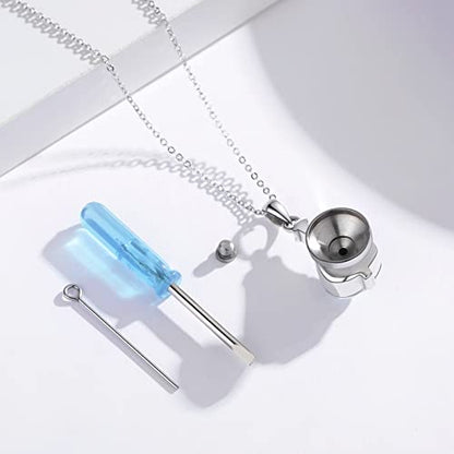 Urn Necklace for Ashes Cremation Jewelry 925 Sterling Silver Ashes Pendant Necklace Memorial Jewelry Gifts for Women Men Girls Boys - style: Celtic-February-Amethyst